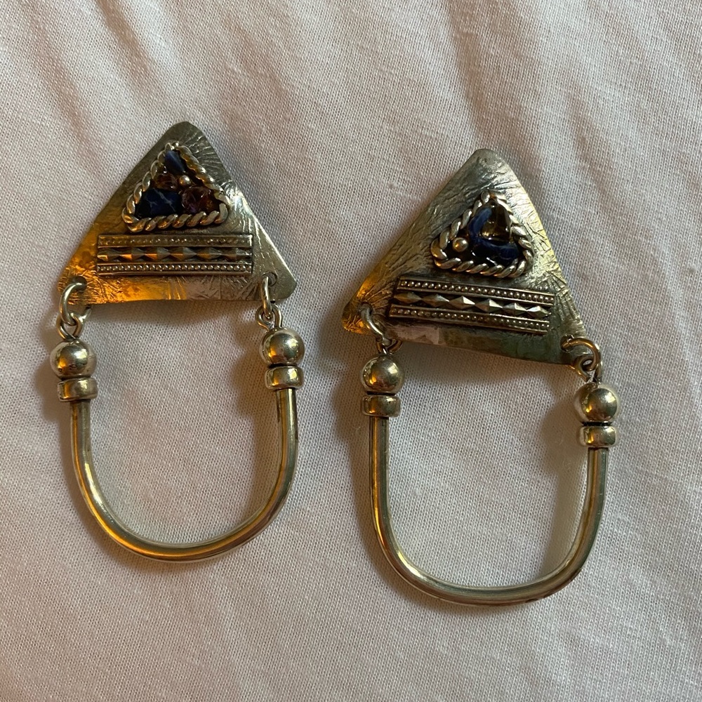 Vintage Sterling silver clip on earrings